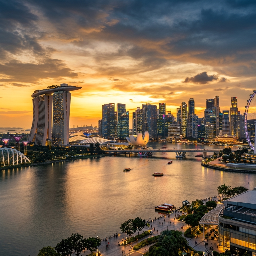 Singapore Skyline Art